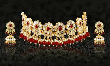 Maroon pearl necklace-sets 3
