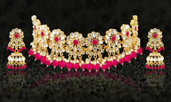Pink pearl necklace-sets 2