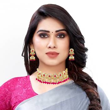 Pink pearl necklace-sets 3