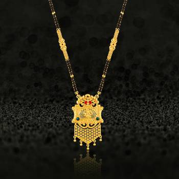 Multicolor zircon   mangalsutra 2