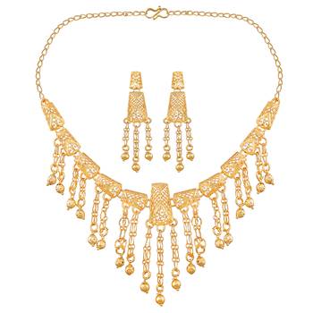 Gold zircon  chokers 1