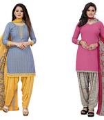 Multicolor printed crepe salwar