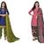 Multicolor printed crepe salwar
