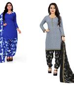 Multicolor printed crepe salwar