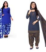 Multicolor printed crepe salwar