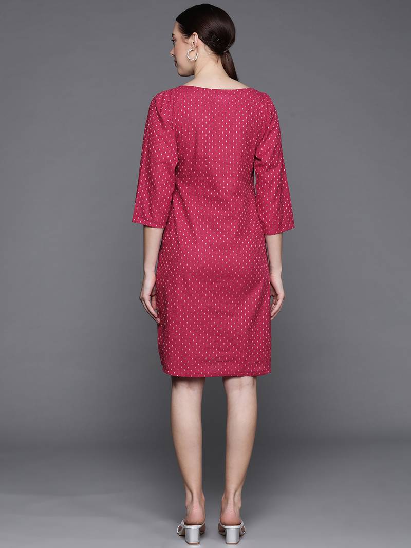 Pinksky Women's Pure Cotton Handloom Dress - PINKSKY DESIGNS PVT LTD -  3798686