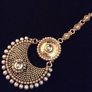 White Cubic Zirconia maang-tikka 1