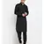 Men Cotton Black Pathani Kurta Salwar Set
