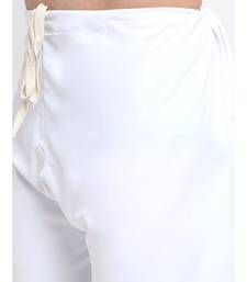 Men Cotton White Pathani Kurta Salwar Set