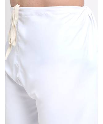 Men Cotton White Pathani Kurta Salwar Set 2