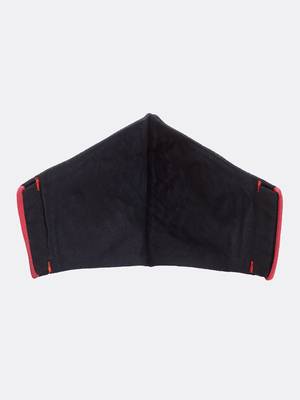 3-Ply Black & Red Floral Embroidered Cotton Designer Mask 5