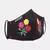 Anekaant 3-Ply Black & Multi Floral Embroidered Cotton Designer Mask