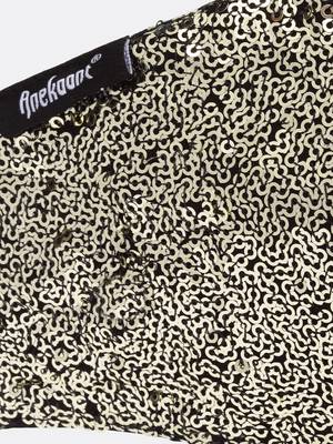 3-Ply Black & Gold Sequinned Polycotton Designer Mask 6