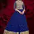Blue embroidered georgette salwar kameez