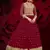 Red embroidered georgette salwar kameez