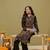Hand Crafted Black Georgette Lucknowi Chikankari Indian Women Kurta With Slip