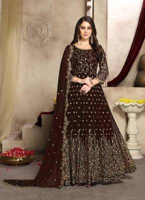 Party Wear Semi stiched Salwar Suit (Set Of 4) 4
