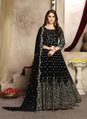 Party Wear Semi stiched Salwar Suit (Set Of 4) 5