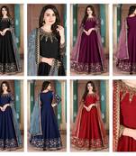 Party Wear Semi stiched Salwar Suit (Set Of 4)