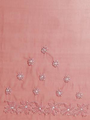 Hand Embroidered Maroon Faux Georgette Lucknowi Chikankari Indian Women Saree With Blouse 5