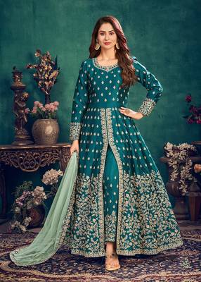 Party Wear Semi stiched Salwar Suit (Set Of 4) 2