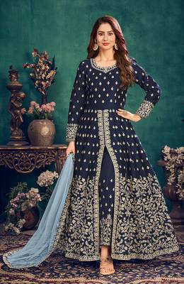 Party Wear Semi stiched Salwar Suit (Set Of 4) 4