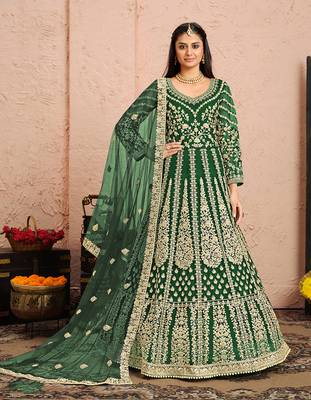 Party Wear Semi stiched Salwar Suit (Set Of 4) 1