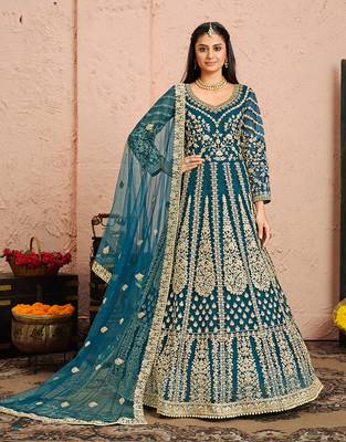 Party Wear Semi stiched Salwar Suit (Set Of 4) 3