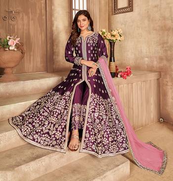 Party Wear Semi stiched Salwar Suit (Set Of 4) 3