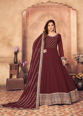 Party Wear Semi stiched Salwar Suit (Set Of 4) 5