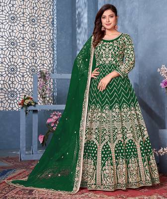 Party Wear Semi stiched Salwar Suit (Set Of 4) 2