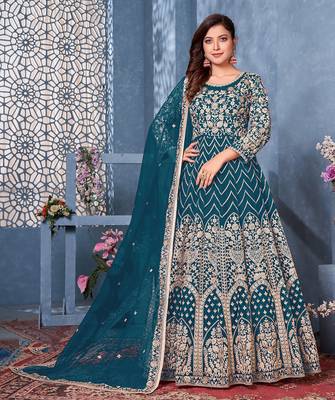 Party Wear Semi stiched Salwar Suit (Set Of 4) 4