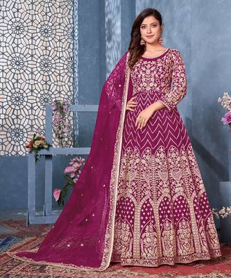 Party Wear Semi stiched Salwar Suit (Set Of 4) 5