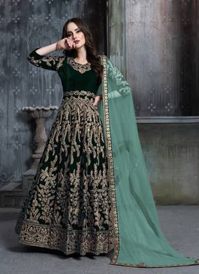 Party Wear Semi stiched Salwar Suit (Set Of 4) 2