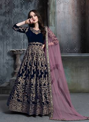 Party Wear Semi stiched Salwar Suit (Set Of 4) 3