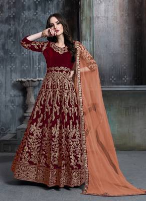 Party Wear Semi stiched Salwar Suit (Set Of 4) 5