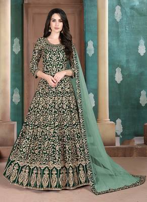 Party Wear Semi stiched Salwar Suit (Set Of 4) 2