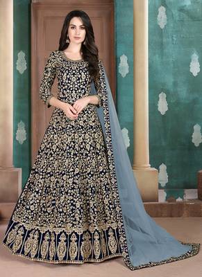 Party Wear Semi stiched Salwar Suit (Set Of 4) 4