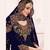 Blue Heavy Designer Embroidery,Stone Work Georgette unstitched Long Length Kameez Pant silk salwar suit