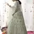 Turquoise embroidered net salwar