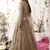 Beige embroidered net salwar