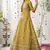 Yellow embroidered net salwar