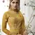 Yellow embroidered net salwar