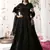 Black embroidered net salwar