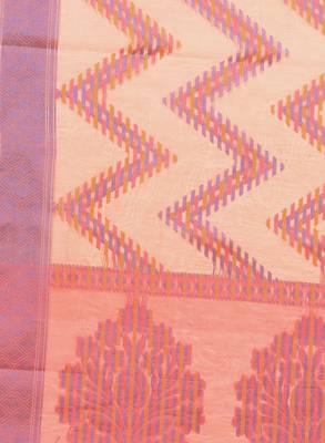 Orange woven art silk sarees saree with blouse 5