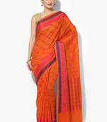 Orange woven art silk sarees saree with blouse