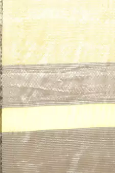 Beige woven Faux kanchipuram silk saree with blouse