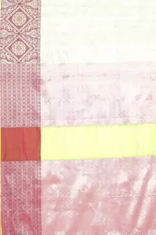 Green woven Faux kanchipuram silk saree with blouse