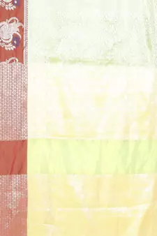 Green woven Faux kanchipuram silk saree with blouse