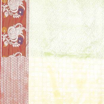 Green woven Faux kanchipuram silk saree with blouse 4
